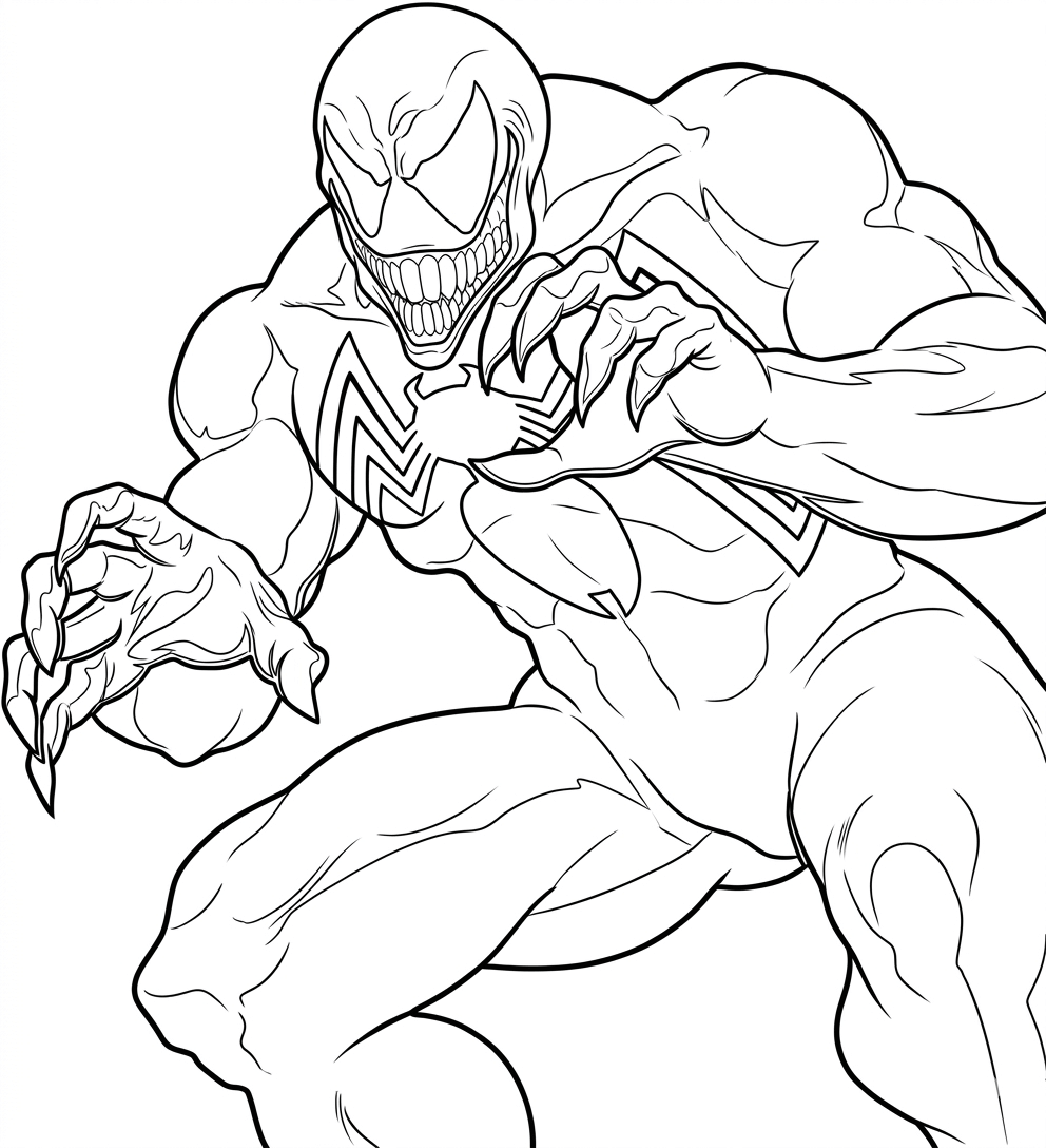 Venom desenho para colorir para colorir