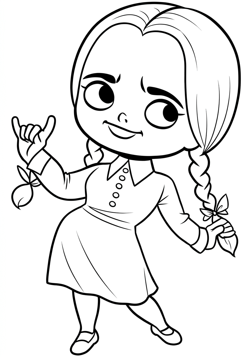 Wandinha desenho para colorir para colorir