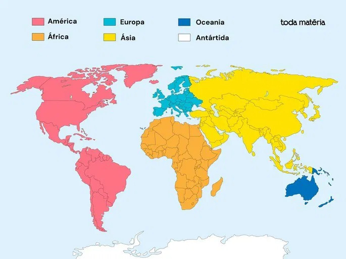 Continenentes para quebra-cabeça