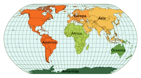 Mapa Mundi Continentes para quebra-cabeça
