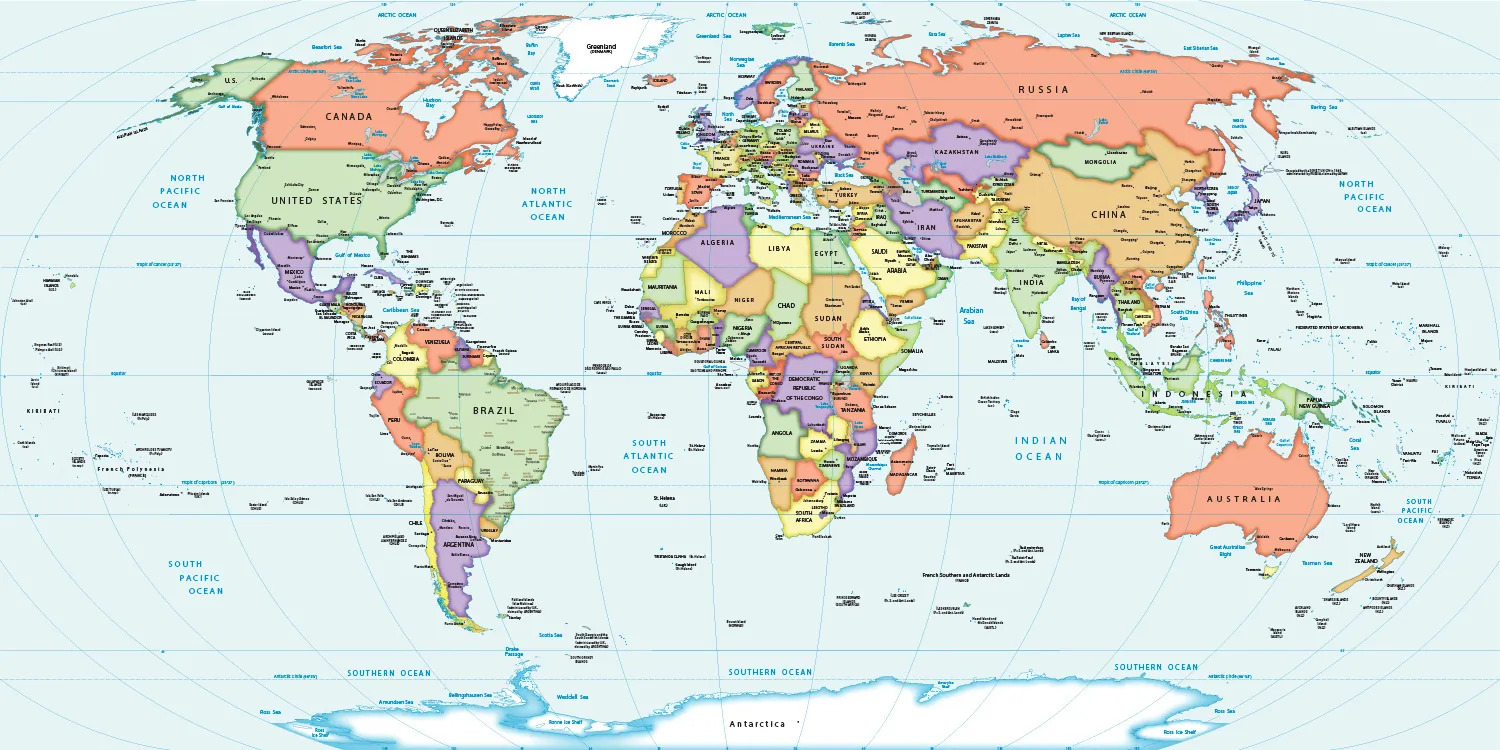 Mapa Mundi Grande para quebra-cabeça