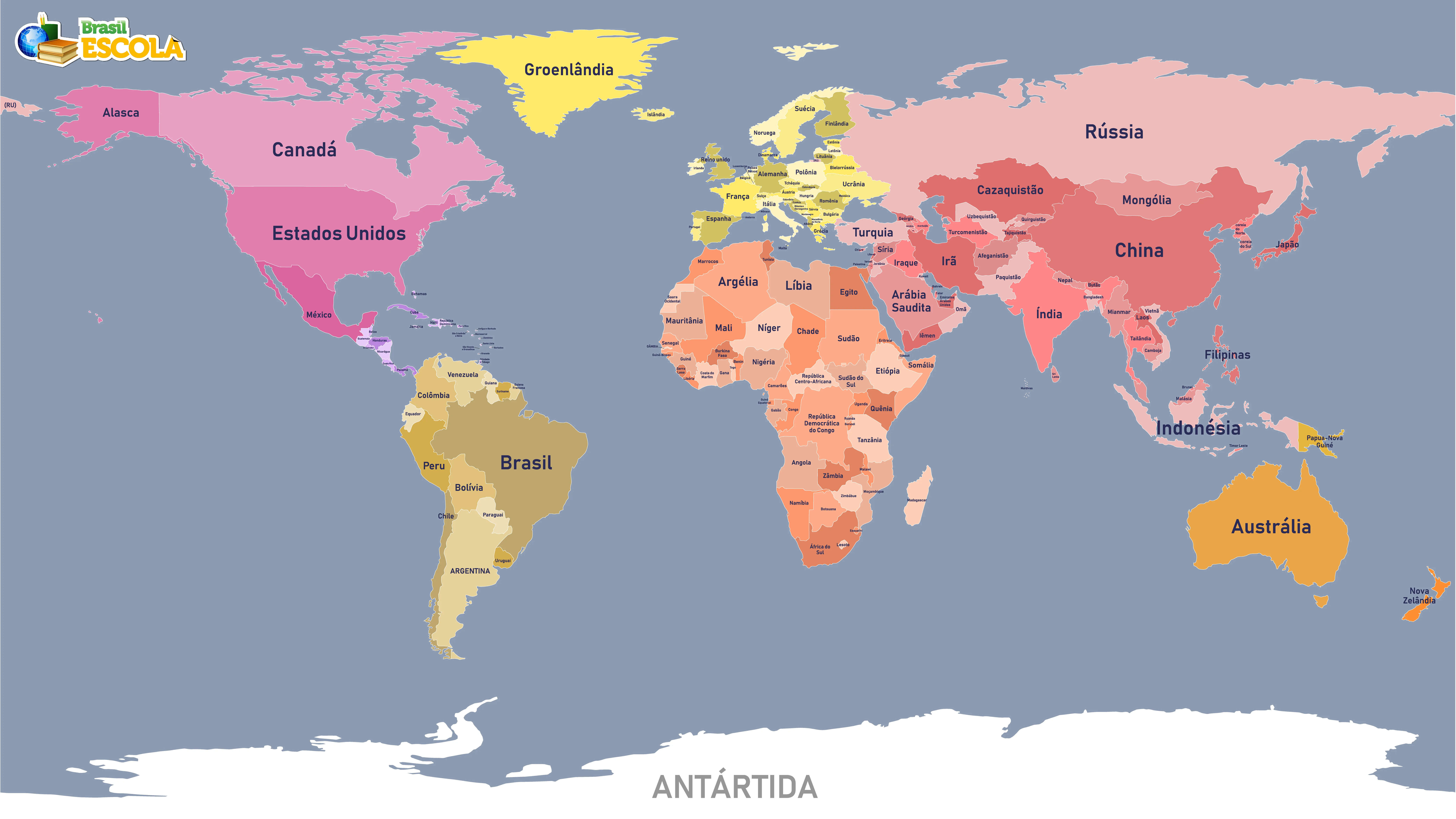 Mapa Mundi para quebra-cabeça