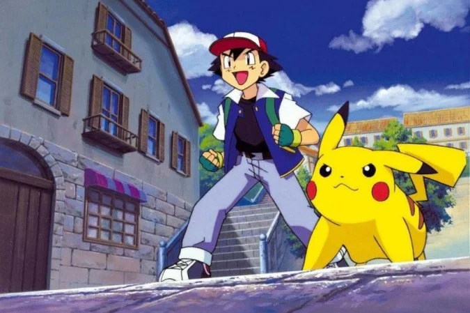 Ash e Pikachu em Ação para quebra-cabeça