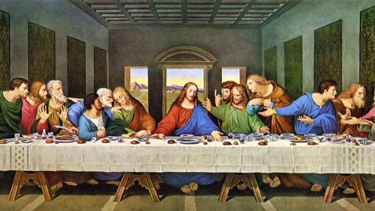 Santa Ceia Pintura para quebra-cabeça